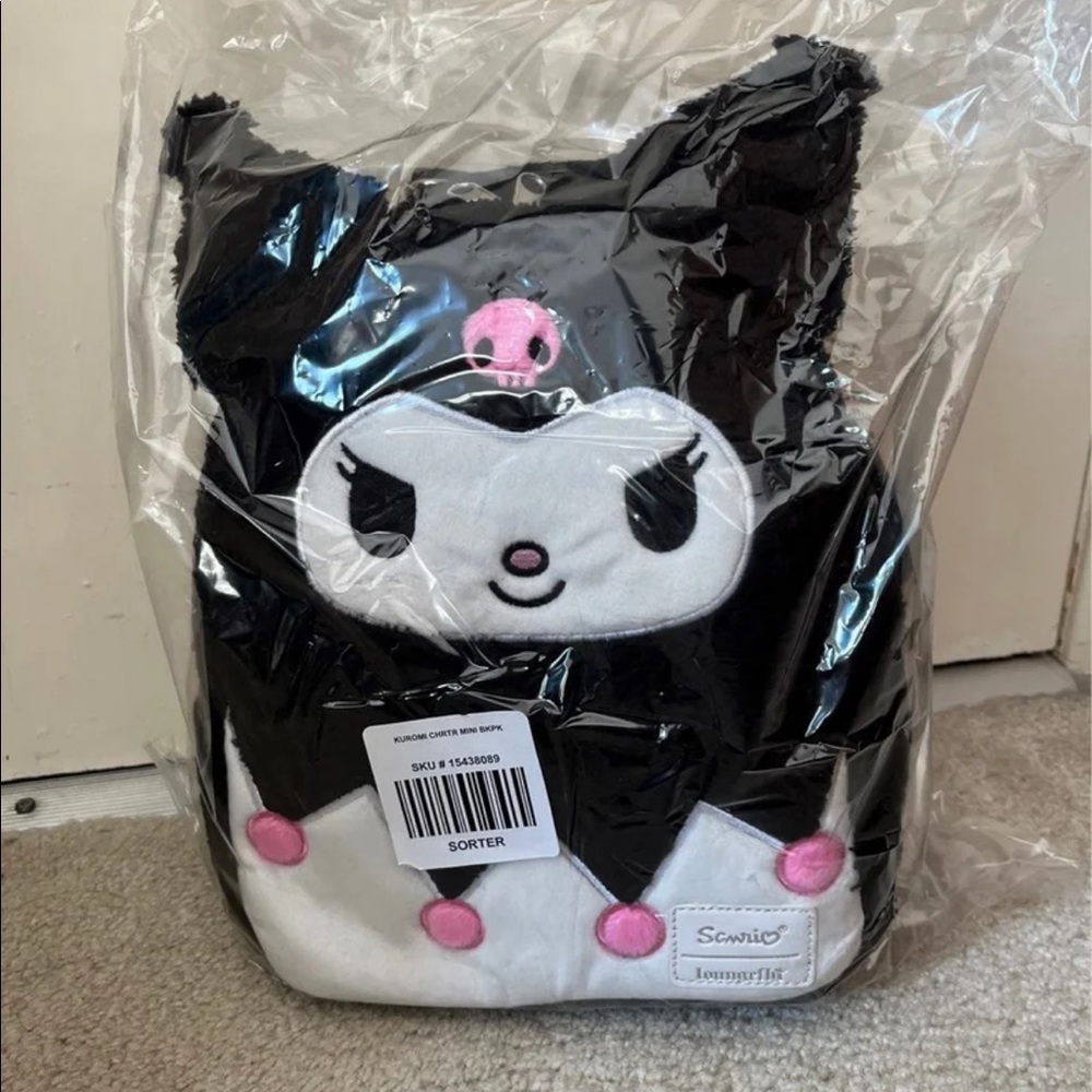 BRAND NEW Kuromi Fuzzy Loungefly Backpack